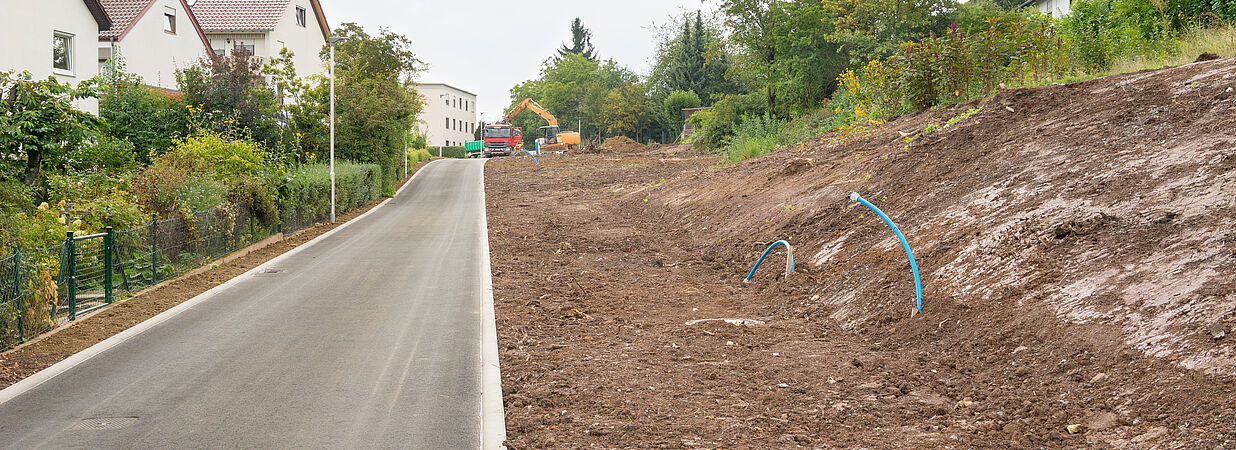 Erschließung einer Baulücke in der Stadt